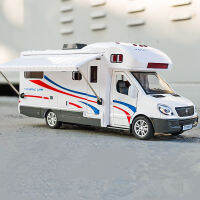 1:32 D Iecasts หรูหรา RV ยานพาหนะที่พักผ่อนหย่อนใจรถรุ่นโลหะของเล่นค่ายรถตู้ Motorhome T Ouring เสียงและแสงสะสมของขวัญ