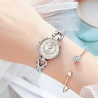 ⌚ นาฬิกาแฟชั่น⌚ The new fashion hollow out fine steel strap elegant lady quartz watch dial time small