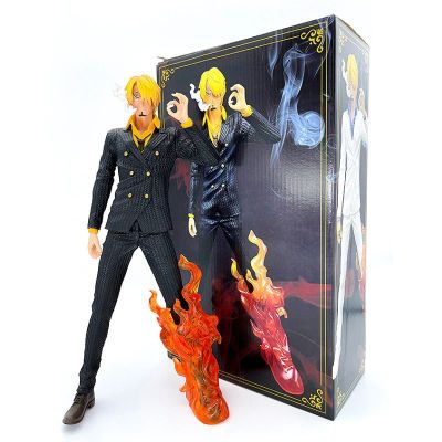 ZZOOI One Piece Anime Vinsmoke Sanji Action Figure PVC Smoking Insert 32cm Cosplay Model Figure Figure Christmas Gift