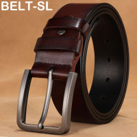 Cow Genuine Leather Luxury Strap Male Belts For Men New Fashion Classice Vintage Pin Buckle Men Belt High Quality Cowhide