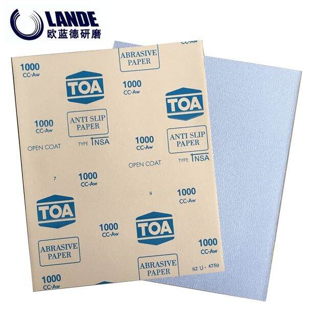 Thailand TOA dry sanding paper coated square sandpaper soft white