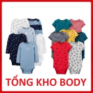 Body chip xuất dư 100% cotton cho bé trai bé gái dài tay cộc tay