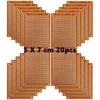 Copper Perfboard 20 PCS Paper Composite PCB Boards (5 cm x 7 cm) Universal Breadboard Single Sided Printed Circuit Board