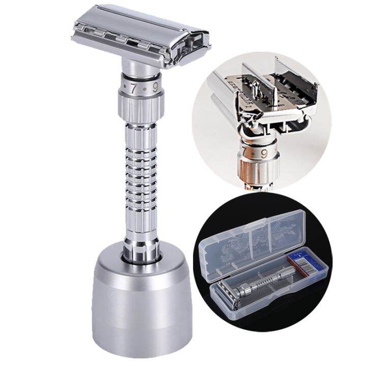 Adjustable Double Edge Safety Razor Classic Mens Shaving Mild to