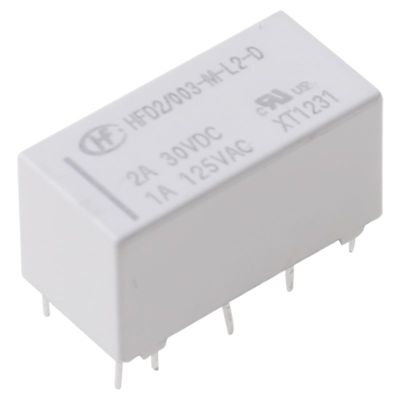 HFD2-003-M-L2-D ความไวสูง3V Coil Bistable Latching Relay 10 Pin Double In-Line Single Coil Relay ใช้งานง่าย
