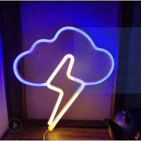 LED light bar neon color logo letter LED light cloud lightning dual-use art decoration bar home shop wedding party night light