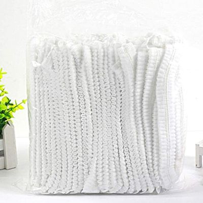 50pcs Disposable PE Waterproof Hair Hat Elastic Cap Shower Caps For Catering Food Kitchen Dining Living Room Shower Showerheads