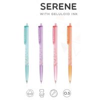 (12 ด้าม) ปากกาลูกลื่น Geluloid Quantum SERENE 0.5มม. หมึกน้ำเงิน