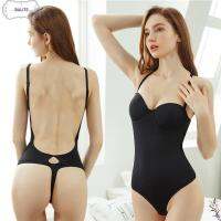 BULITE เอสถึงเอ็กแอล บอดี้สูทเปลือยหลัง เป็นรูกลวง ไขมันเผาผลาญไขมัน บอดี้สูท shapewear เซ็กซี่สุดเซ็กซี่ ไร้รอยต่อไร้รอยต่อ ชุดชั้นในกระชับสัดส่วน สำหรับผู้หญิง