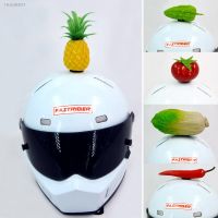 ㍿✥♣ 1PCS Car Motorcycle Helmet Vegetable Pineapple Chili Off Road Helmet Decoration Car Accessorie Headwear Sucker Auto Styling