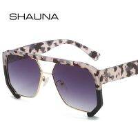 SHAUNA Punk BRIDGE แฟชั่นผู้หญิงทรงสี่เหลี่ยมจัตุรัสแว่นตากันแดดผู้ชาย UV400เลนส์แว่นกันแดดไล่ระดับสีแบบชัดเจน