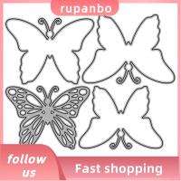 RUPANBO039392692 8ชิ้นแม่แบบผีเสื้อสีเงินตัดขนาด178142มม. เหล็กคาร์บอน3D ชั้นที่ตัดลายกระดาษคุณภาพสูงเหล็กคาร์บอนพิมพ์นูนผีเสื้อลายนูนอัลบั้มฉลุลายดีไอวาย