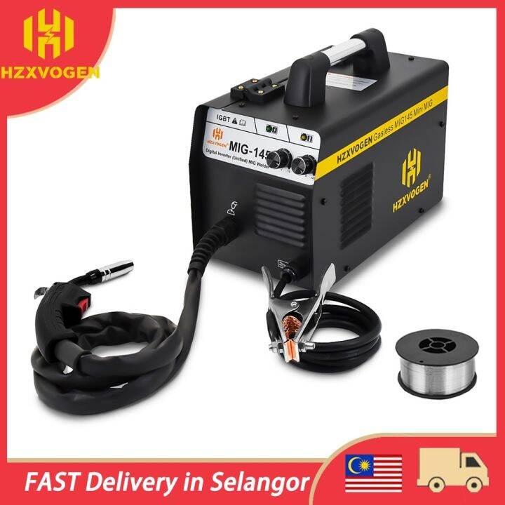 Mig Welding Machine Set HZXVOGEN 220V Mig Welder MIG145 Gasless Welding ...