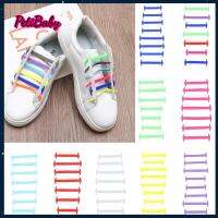 PETIBABY 16pcs รองเท้าบอร์ด ง่าย ผู้หญิง ไม่จำกัดเพศ ผู้ชาย Tieless รองเท้าผ้าใบ ไม่มีเน็คไท ยางยืด เชือกผูกรองเท้า ซิลิโคน