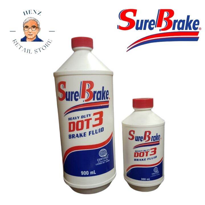 Sure Brake® DOT 3 Brake Fluid Heavy Duty 300ml 900ml Certified Product