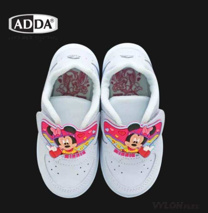 new-adda-รองเท้านักเรียนอนุบาล-พละขาว-มินนี่-minnie-รุ่น-41g95