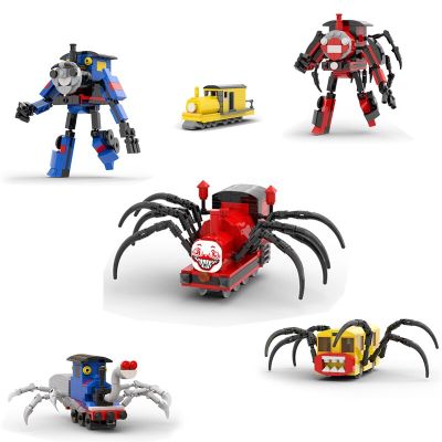 BuildMoc Horrors Game Choo-Choo Charles Building Blocks Set Spider Train Animal Figures Creativity Bricks Toys For Children Gift