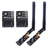 2Pcs NRF24L01+PA+LNA RF Transceiver Module with SMA Antenna 2.4 GHz 1100M + NRF24L01 Wireless Module for