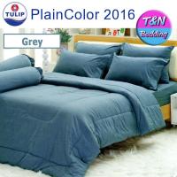 ?TeeBed? Tulip ชุดผ้าปู 6 ฟุต (5 ชิ้น) ไม่รวมผ้านวม สีพืั้น Gray  TLColor2016