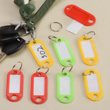 Key Identifier Tag Plastic Keytag with Swivel Key Ring - Each by Color