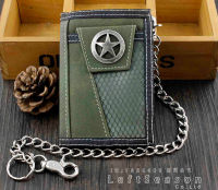 Mens Boys Trifold Star Wallet Coins Purse With Jeans Pants Chain Gift