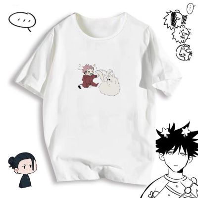 Anime Jujutsu Kaisen Gojo Satoru Comic Print Harajuku Style Loose T-shirt Short Sleeve