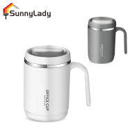 SunnyLady แก้วกาแฟกันความร้อนแบบสุญญากาศขนาด500มล. ความจุมากถ้วยมีฝา Sedotan Stainless Steel 304ผนังสองชั้นป้องกันการลวก