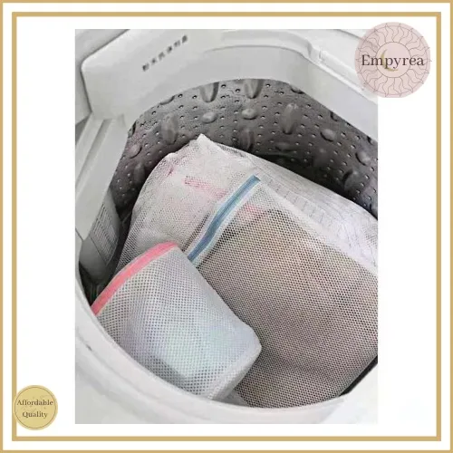 4PCS LAUNDRY BAG LAUNDRY NET NYLON MESH NET WITH ZIPPER WASHING