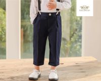 Baby Trousers กางเกงเด็กอ่อน สแลคเด็กเล็ก สีกรม ใส่กับเชิ้ต หรือสูท กางเกงขายาว ขนาด 80, 90, 100, 110 สแลคสีดำ ขนาด 80, 90