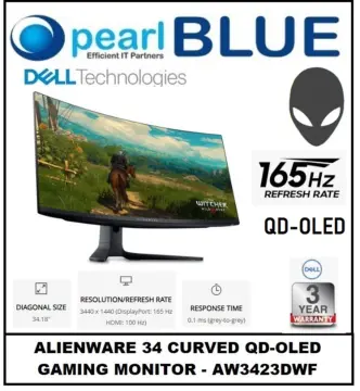 DELL ALIENWARE AW3423DWF 34 Curved QD-OLED Gaming Monitor AMD FreeSync  165Hz