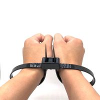 12mmx700mm  Plastic Police Handcuffs Double Flex Cuff Disposable Handcuffs Zip tTie Self-Locking Plastic Nylon Cable Ties