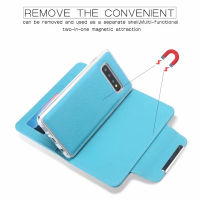 for Samsung S21 Leather Case Galaxy S20 Ultra S10 Lite Note 10 20 Plus Litchi Magnetic TPU Flip Wallet Cover Detachable Purse