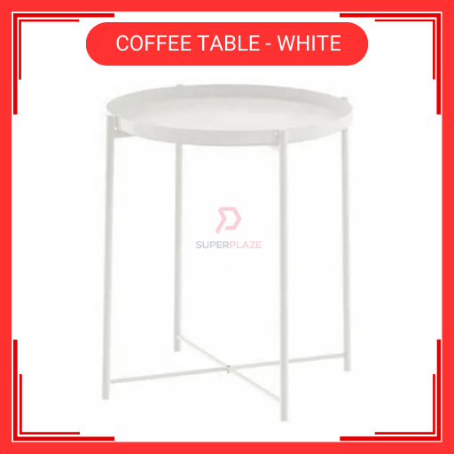 White Coffee Table Tray Table Removable Tray Top Side Table Coffee