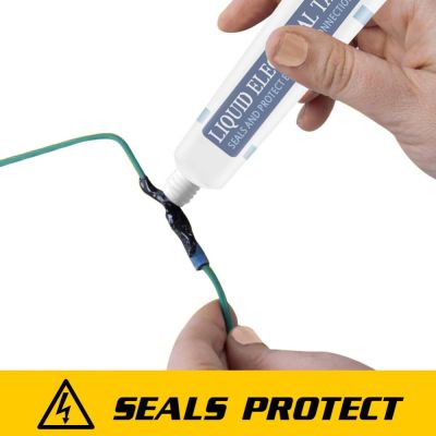 ✢☃ Liquid Insulating Tape Repair Rubber Electrical Wire Cable Coat Fix Line Glue Waterproof Seal Temperature Resistant Paste 50ML