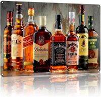 MMOUNT Whiskey Vintage Tin Signs Beer Wall Decoration Gift Garage Liquor Inch