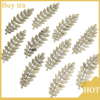 [Buytra] 10ชิ้น/เซ็ต VINTAGE Leaf Filigree wraps ตัวเชื่อมต่อโลหะ DIY CRAFT Jewelry making