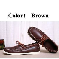 ของแท้หนังผู้ชายผู้หญิงสบายๆรองเท้าพู่รองเท้าคลาสสิก Loafers SLIP บนรองเท้า England รองเท้า 2019A039