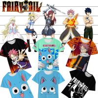 2023 NewFairy Tail Naz Lucy Hobby อะนิเมะสองมิติสินค้าเสื้อยืดแขนสั้น