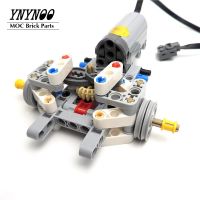 High-Tech Drive Front Suspension Steering System Kit with Electric Power Functions Servo Motors MOC Building Block Brick DIY Toy Building Sets