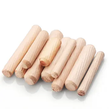 50pcs Wooden Dowel Rods Unfinished Wood Dowels, Solid Hardwood Sticks for Crafting, Macrame, DIY & More, Sanded Smooth, Brown
