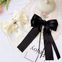 Clothes Accessories Womens Shirt Uniform Bow Tie European And American Large Bow Ribbon Pearl Collar Pin Collar Flower Pin