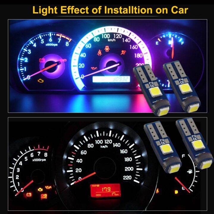 Indicator Interior 10Pcs 3030 LED Gauge Light Lamp Lights Panel Bulb