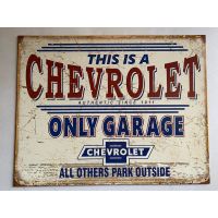 Wall Décor tin sign spot stocks This Is A Chevrolet Only Vintage - Man Cave Garage Art，size：20X 30cm