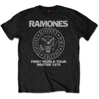 Ramones First World Tour 1978 เสื้อยืด100 ORIGINAL MERCH