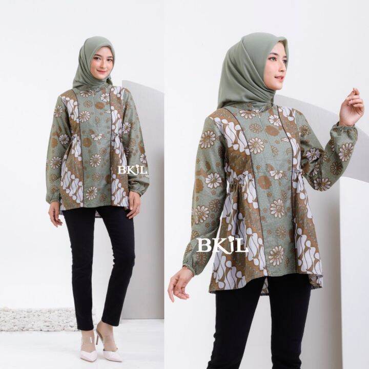 Batik Modern Wanita 2022 - Kemeja Batik Wanita - Batik Wanita Modern ...