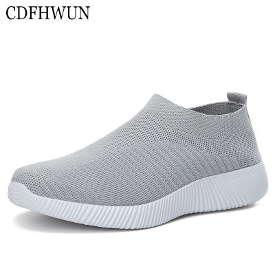 *CDFHWUN รองเท้าผ้าใบสำหรับสตรีขนาดพิเศษถักลำลองรองเท้าคุณแม่ถุงเท้าผู้หญิงรองเท้าผู้สูงอายุ