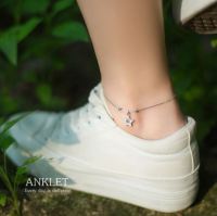 s925 Anklet 11 สร้อยข้อเท้าเงินแท้ ตุ้งติ้งดาว สะดุดตา  ใส่สบาย เป็นมิตรกับผิว