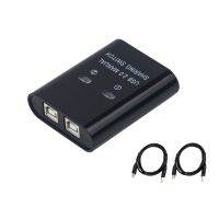 QSR STORE USB Switch 2 Port Manual HUB Two Computers Share U Disk Printer Device In One Out USB2.0 Sharer With Cable