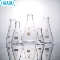 |“》{： HUAOU 5000Ml Erlenmeyer Flask 5L Borosilicate 3.3 Glass Narrow Neck Conical Triangle Flask Laboratory Chemistry Equipment