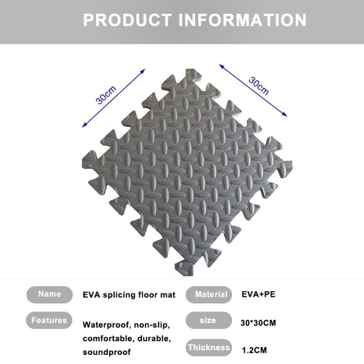 4ชิ้นโยคะยิมนาสติกการออกกำลังกาย-eva-พรมปูพื้นยิมออกกำลังกายการออกกำลังกายลื่นประกบพื้นพรมข้น